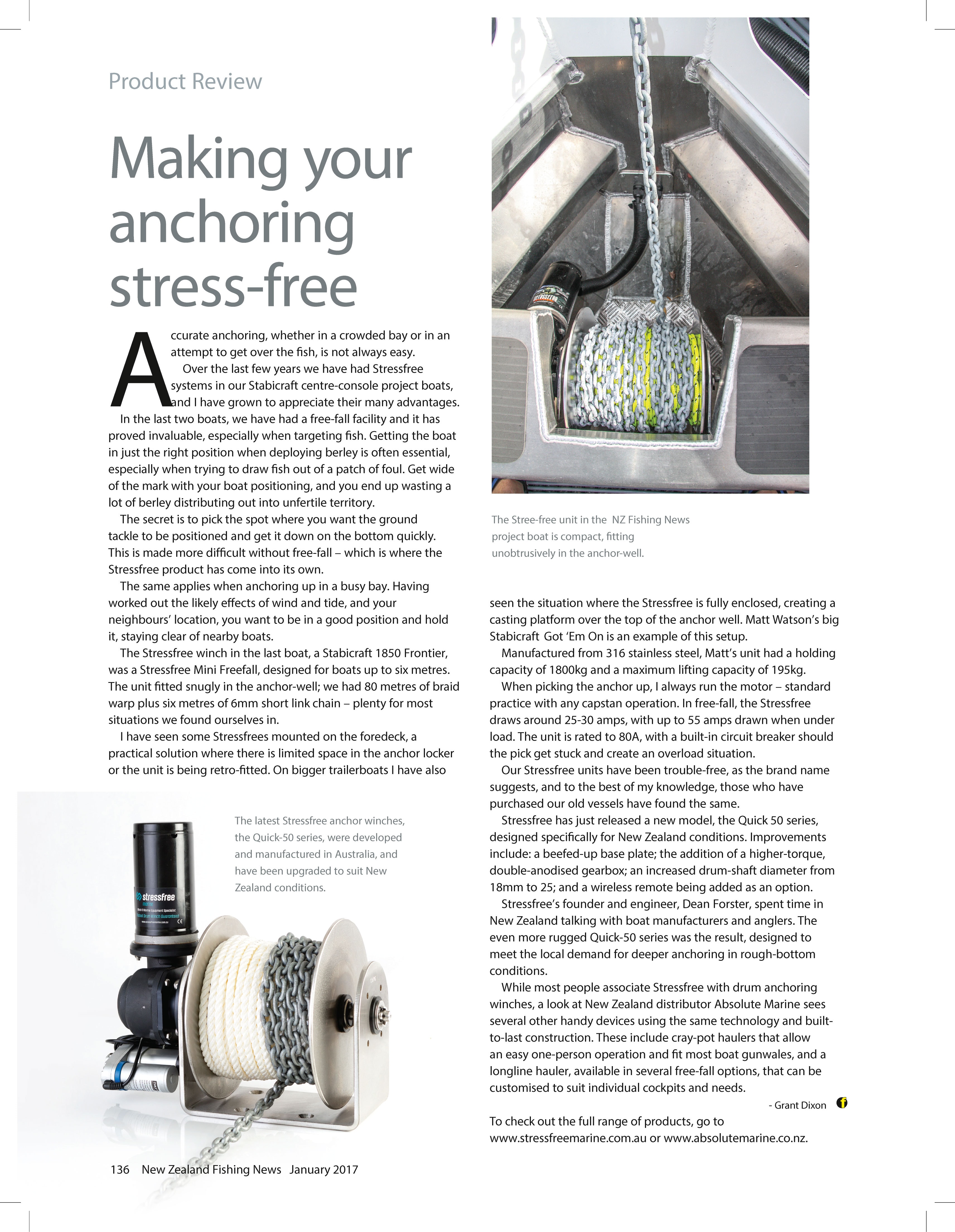 New Zealand Fishing News Feature Stress Free Marine
